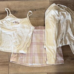 Self Esteem Cream and Pink Kids Matching Set